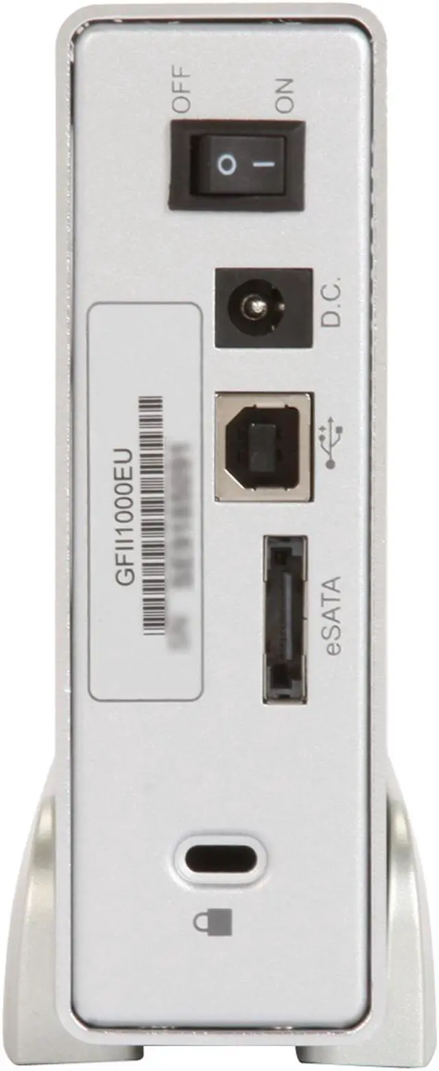 Alt view image 4 of 5 - Fantom Drives G-Force II 1TB USB 2.0 / eSATA 3.5" External Hard Drive with NTI Shadow 4 Backup Software GFII1000EU