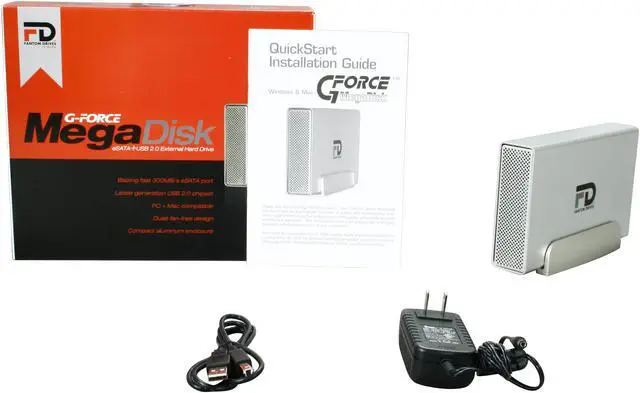 Alt view image 5 of 5 - Fantom Drives G-Force 2TB USB 2.0 / eSATA 3.5" External Hard Drive GF2000EU