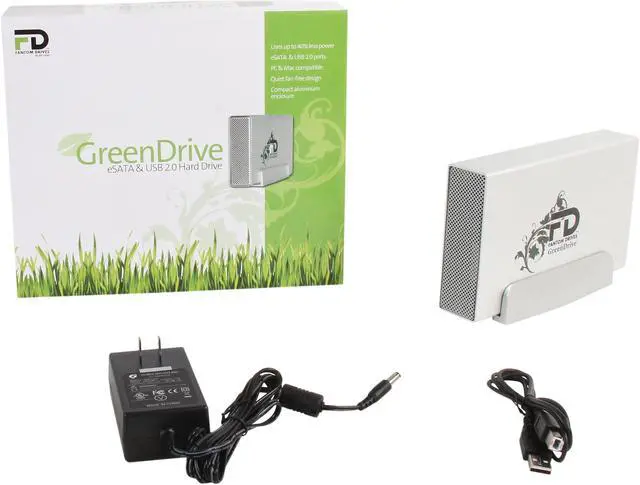 Alt view image 5 of 5 - Fantom Drives GreenDrive 4TB USB 2.0 / eSATA External Hard Drive GD4000EU