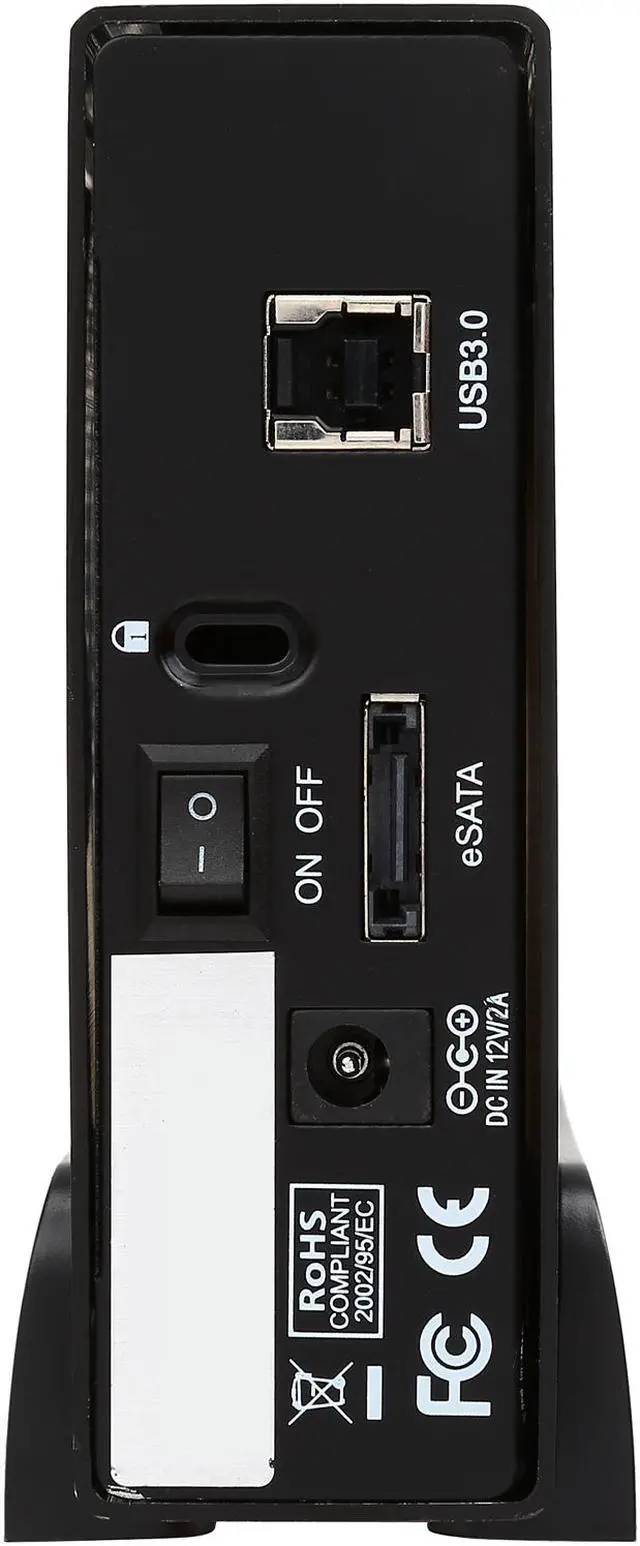 Alt view image 4 of 6 - Fantom Drives G-Force 6TB USB 3.0 / eSATA External Aluminum Desktop External Hard Drive GF3B6000EU Black
