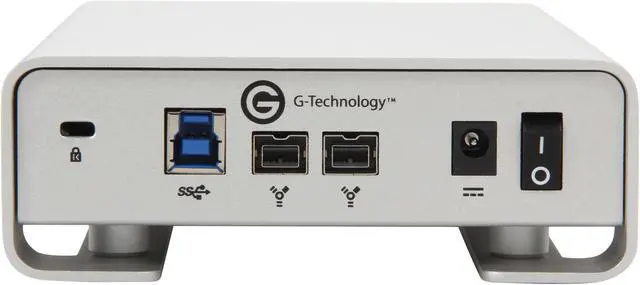 Alt view image 4 of 5 - G-Technology G-Drive(Gen 5) 2TB 7200 RPM Professional High-Performance EXternal Hard Drive USB 3.0/ Firewire800 Silver (0G02529)