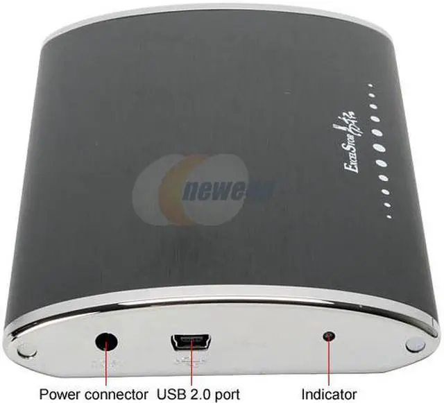 Alt view image 2 of 5 - EXCELSTOR GStor Wave 160GB USB 2.0 2.5" External Hard Drive (BLACK) GSMS5160-001