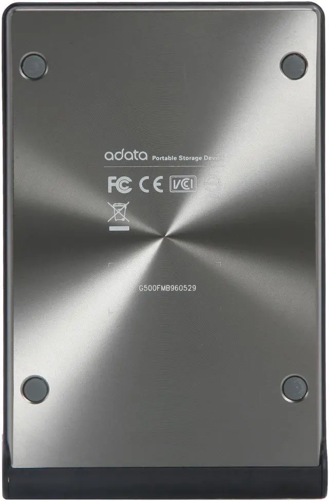 Alt view image 4 of 5 - ADATA 500GB USB 2.0 2.5" Portable Hard Drive ANH92-500GU-RSV Silver