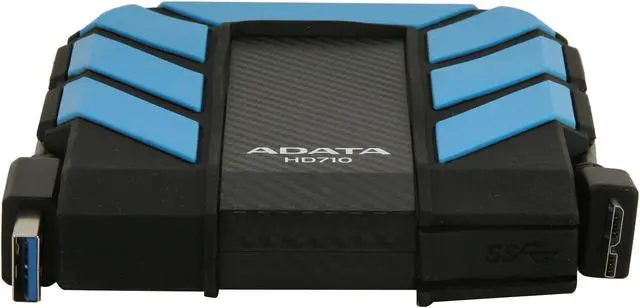 Alt view image 4 of 6 - ADATA 1TB HD710 Waterproof / Dustproof / Shock-Resistant USB 3.0 External Hard Drive USB 3.0 Model AHD710-1TU3-CBL Blue