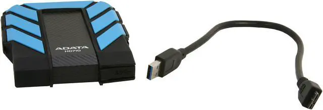 Alt view image 5 of 6 - ADATA 1TB HD710 Waterproof / Dustproof / Shock-Resistant USB 3.0 External Hard Drive USB 3.0 Model AHD710-1TU3-CBL Blue