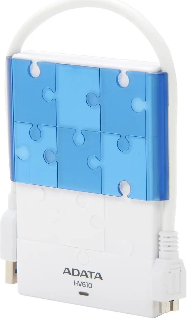 Main image of ADATA DashDrive HV610 500GB USB 3.0 2.5" External Hard Drive AHV610-500GU3-CWHBL White