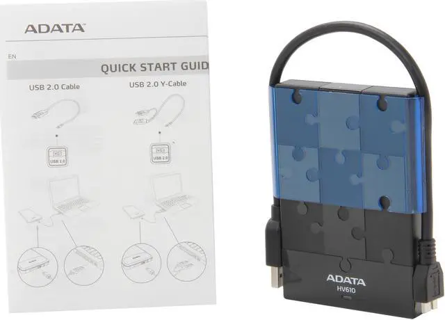 Alt view image 6 of 7 - ADATA DashDrive HV610 500GB USB 3.0 2.5" External Hard Drive AHV610-500GU3-CBKBL Black