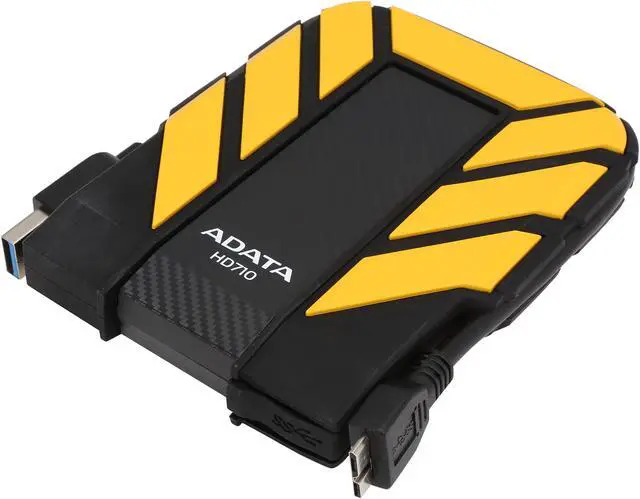 Main image of ADATA 2TB HD710 Waterproof / Dustproof / Shock-Resistant USB 3.0 External Hard Drive USB 3.0 Model AHD710-2TU3-CYL Yellow
