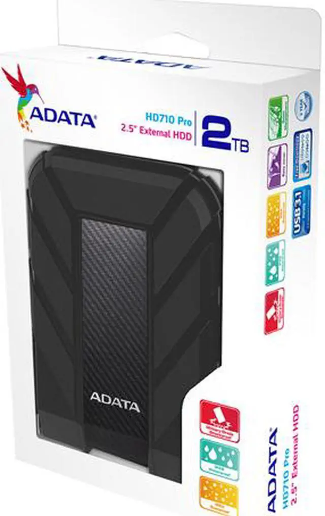 Alt view image 4 of 8 - ADATA 2TB HD710 Pro Portable Hard Drive USB 3.1 Model AHD710P-2TU31-CBK Black
