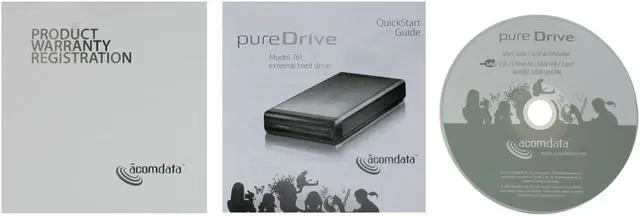 Alt view image 6 of 7 - acomdata PureDrive 320GB USB 2.0 / eSATA 3.5" External Hard Drive PDHD320USE-72