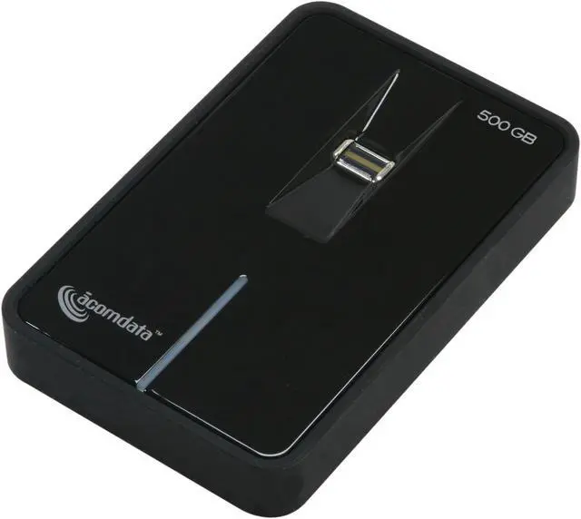 Main image of acomdata Enigma 500GB USB 2.0 2.5" External Hard Drive with Fingerprint Security BIO500UE Black