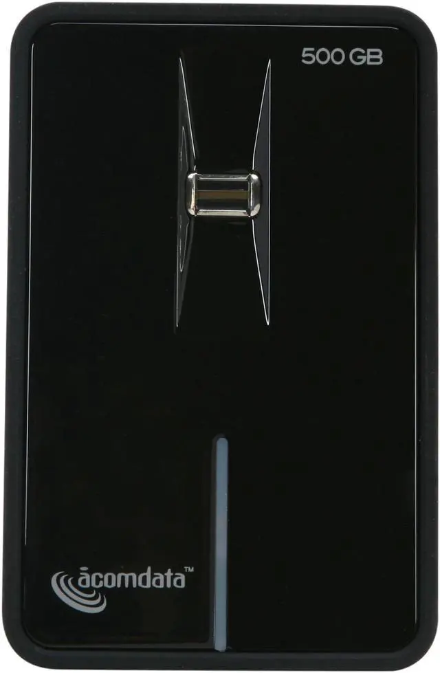 Alt view image 2 of 3 - acomdata Enigma 500GB USB 2.0 2.5" External Hard Drive with Fingerprint Security BIO500UE Black