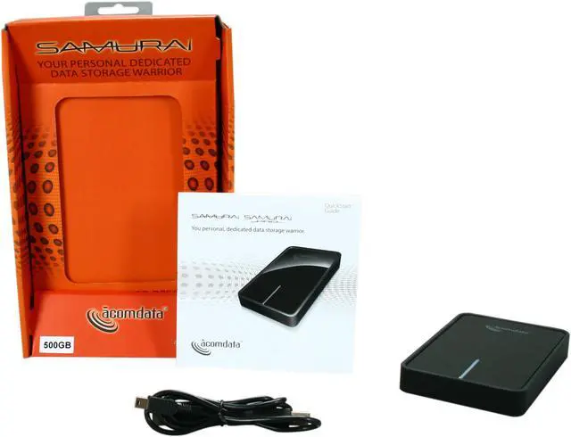 Alt view image 5 of 5 - acomdata Samurai 500GB USB 2.0 / eSATA External Hard Drive SD500USE Black