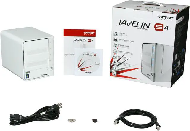 Alt view image 5 of 5 - Patriot PCNASJV35S4 Diskless System Javelin S4 4-Bay Media Server