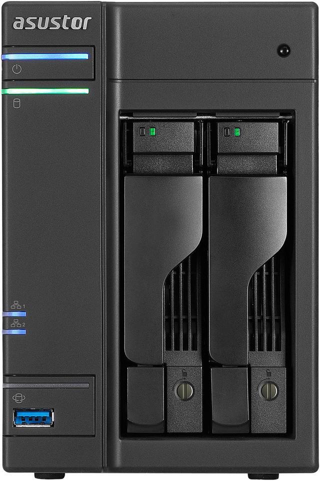 Alt view image 4 of 7 - Asustor AS6202T, 2-Bay NAS (Diskless), Intel Celeron 1.6 GHz Quad-Core, 4GB RAM