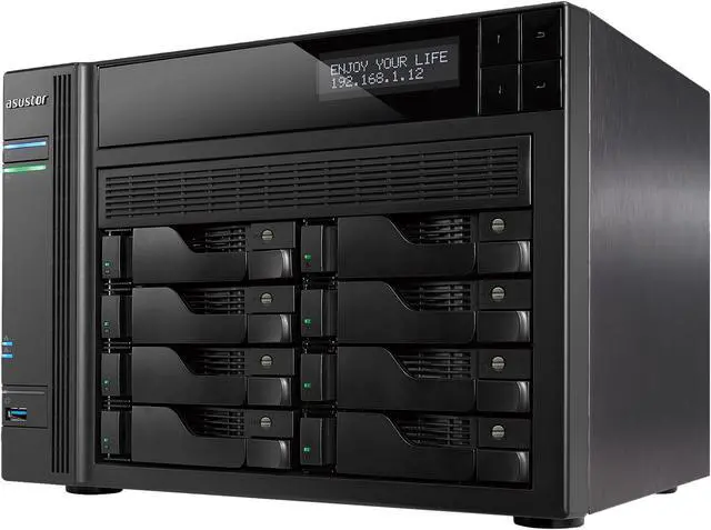 Main image of Asustor AS6208T, 8-Bay NAS (Diskless), Intel Celeron 1.6 GHz Quad-Core, 4GB RAM