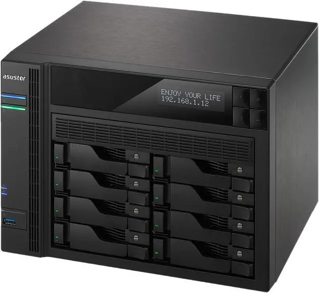 Alt view image 4 of 7 - Asustor AS6208T, 8-Bay NAS (Diskless), Intel Celeron 1.6 GHz Quad-Core, 4GB RAM