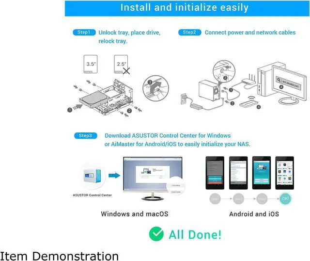 Alt view image 5 of 5 - Asustor AS1002T v2 2 Bay Desktop NAS (Diskless)