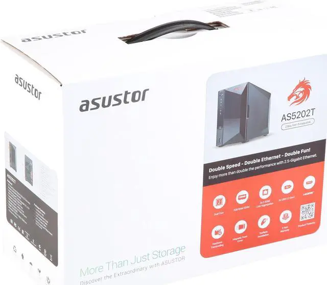Alt view image 4 of 4 - Asustor AS5202T 2 Bay Nimbustor 2 Desktop NAS (Diskless)