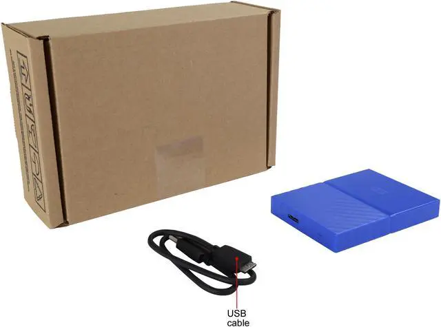 Alt view image 6 of 6 - WD 1TB My Passport Portable Hard Drive USB 3.0 Model WDBYNN0010BBL-WESN Blue