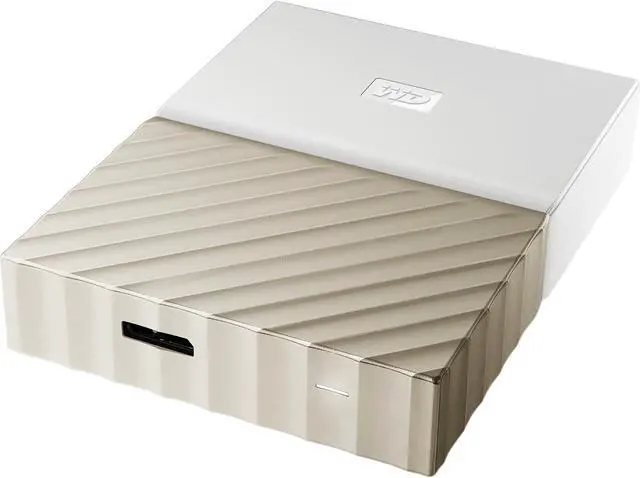 Alt view image 5 of 7 - WD 4TB My Passport Ultra Portable Storage with Metal Finish USB 3.0 Model WDBFKT0040BGD-WESN White - Gold