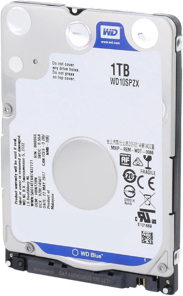 WD Blue WD10SPZX - Disque dur - 1 To - interne - 2.5 - SATA 6Gb/s - 5400  tours/min - mémoire tampon : 128 Mo - Disques durs internes - Achat & prix