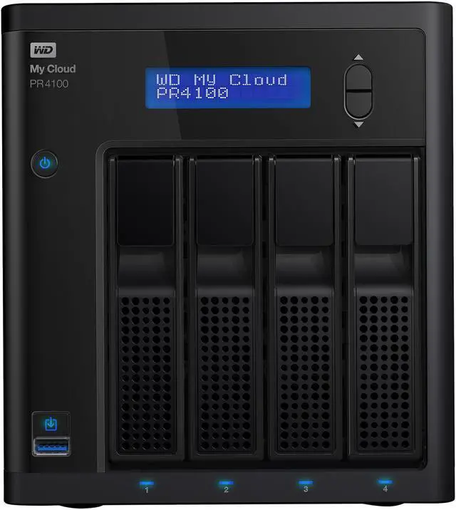 Alt view image 2 of 5 - WD 40TB My Cloud PR4100 Pro Series Media Server w/ Transcoding for Mac/PC & iOS/Android, NAS (WDBNFA0400KBK-NESN)