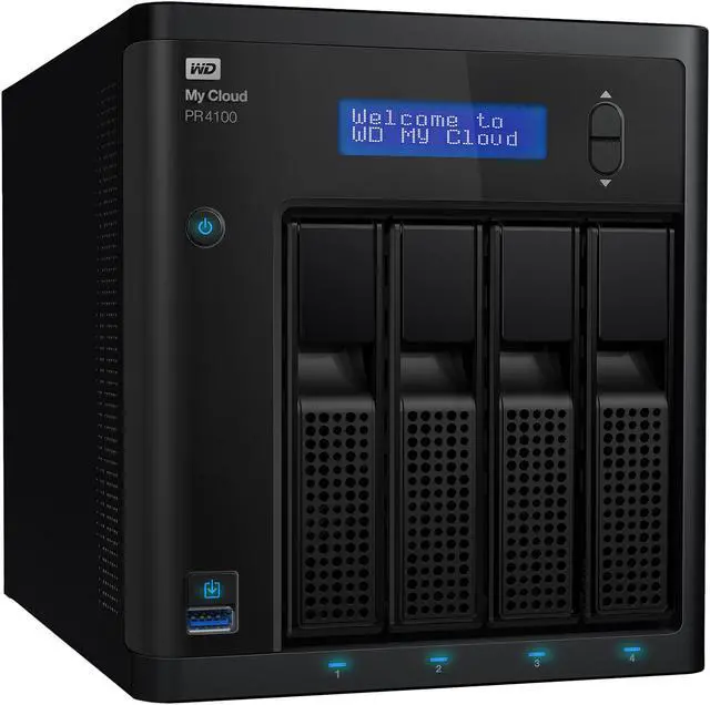 Alt view image 3 of 5 - WD 40TB My Cloud PR4100 Pro Series Media Server w/ Transcoding for Mac/PC & iOS/Android, NAS (WDBNFA0400KBK-NESN)