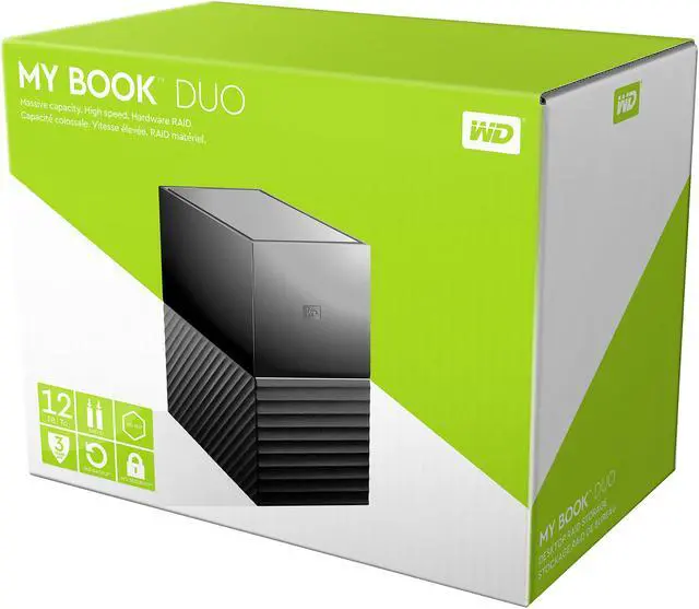 Alt view image 8 of 8 - WD My Book Duo 12TB USB 3.1 External Hard Drive WDBFBE0120JBK-NESN Black