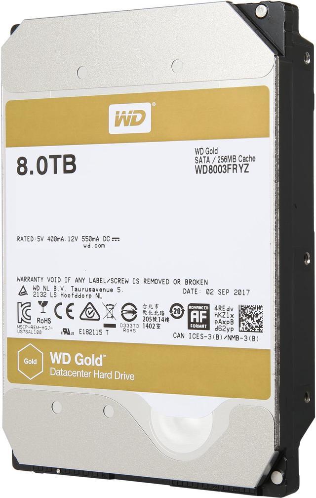 WD Gold 8TB Enterprise Class Hard Disk Drive - 7200 RPM Class SATA 6Gb/s  256MB Cache 3.5 Inch - WD8003FRYZ