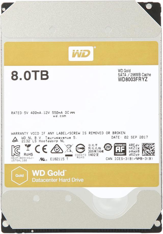 WD Gold 8TB Enterprise Class Hard Disk Drive - 7200 RPM Class SATA