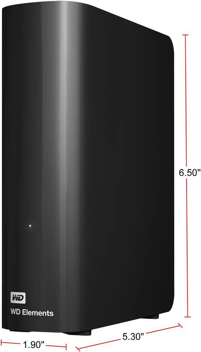 Alt view image 4 of 8 - WD Elements 6TB USB 3.0 Desktop External Hard Drive WDBWLG0060HBK-NESN Black