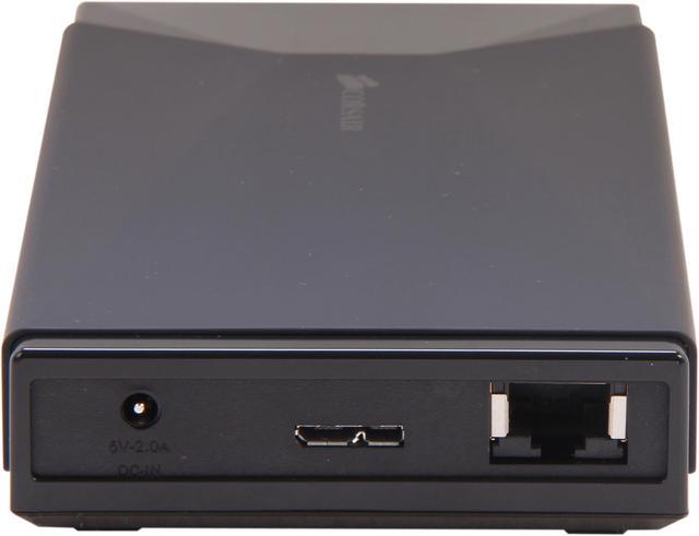 Alt view image 4 of 5 - Corsair Voyager Air 500GB External Hard Drive CMFAIR-BLK-500-NA Black