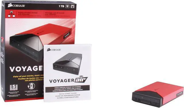 Alt view image 5 of 5 - Corsair Voyager Air 1TB External Hard Drive CMFAIR-RED-1000-NA Red