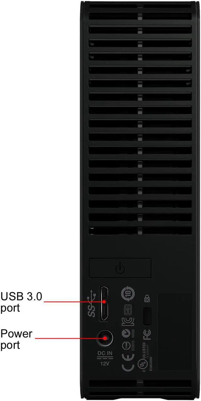 Alt view image 6 of 7 - WD Elements 10TB USB 3.0 Desktop External Hard Drive WDBWLG0100HBK-NESN Black