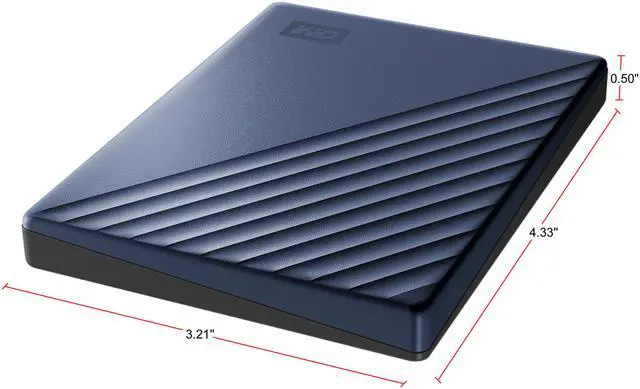 Alt view image 7 of 8 - WD 2TB Blue My Passport Ultra Portable Storage External Hard Drive USB-C for PC/Windows (WDBC3C0020BBL-WESN)