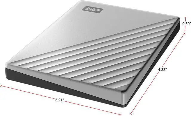 Alt view image 6 of 7 - WD 2TB Silver My Passport Ultra Portable Storage External Hard Drive USB-C for Mac (WDBKYJ0020BSL-WESN)