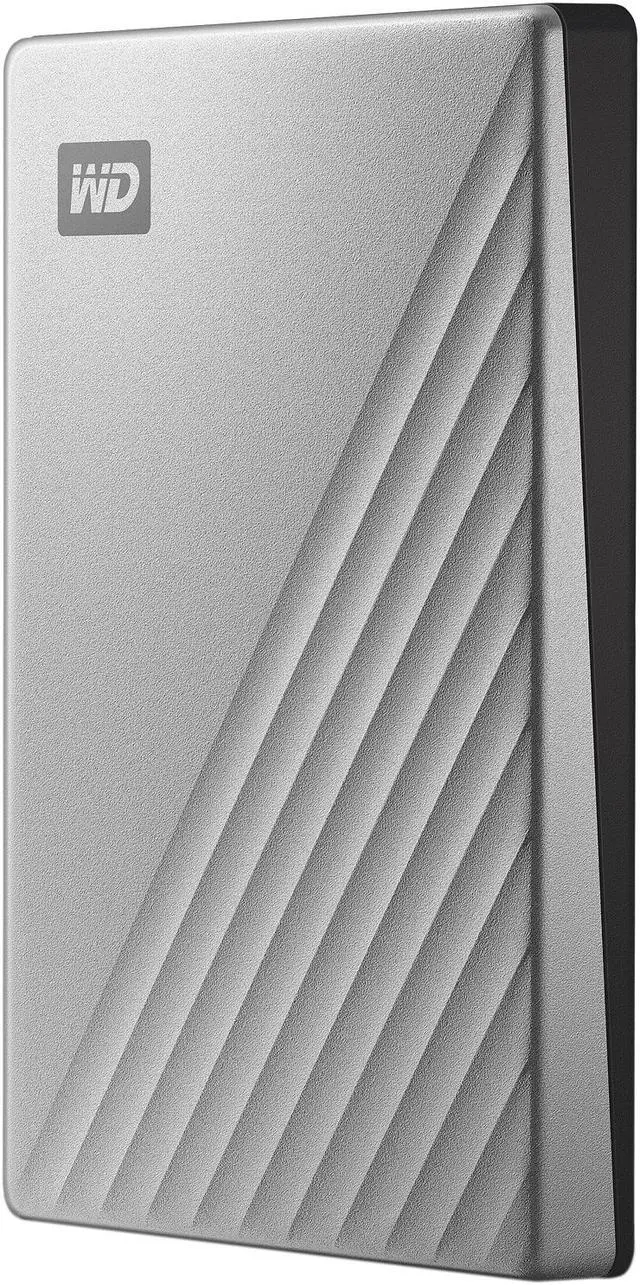 Alt view image 2 of 10 - WD 1TB Silver My Passport Ultra Portable Storage External Hard Drive USB-C for PC/Windows (WDBC3C0010BSL-WESN)