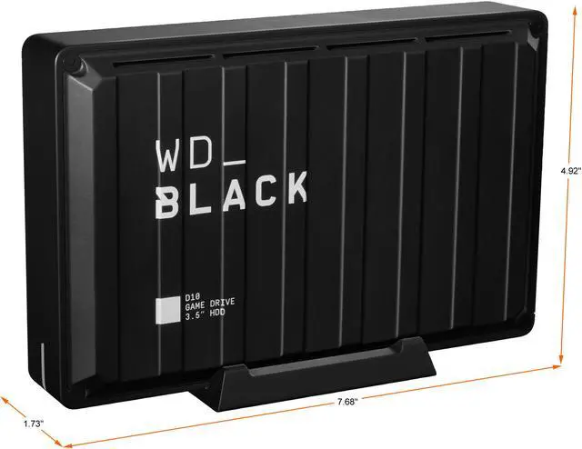 Alt view image 5 of 12 - WD Black 8TB D10 Game Drive Desktop External Hard Drive for PS4/Xbox One/PC/Mac USB 3.2 (WDBA3P0080HBK-NESN)