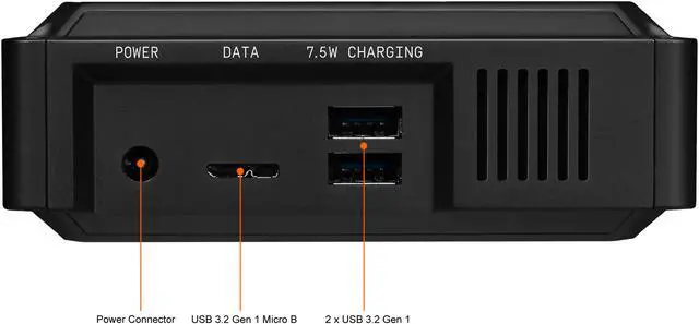 Alt view image 9 of 12 - WD Black 8TB D10 Game Drive Desktop External Hard Drive for PS4/Xbox One/PC/Mac USB 3.2 (WDBA3P0080HBK-NESN)