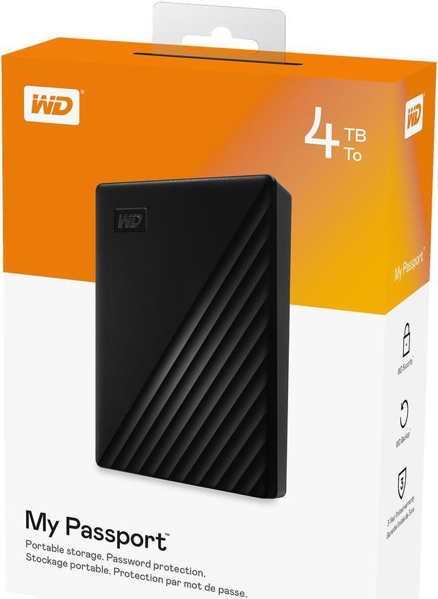 Alt view image 7 of 7 - WD 4TB My Passport Portable Storage External Hard Drive USB 3.2 for PC/MAC Black (WDBPKJ0040BBK-WESN)