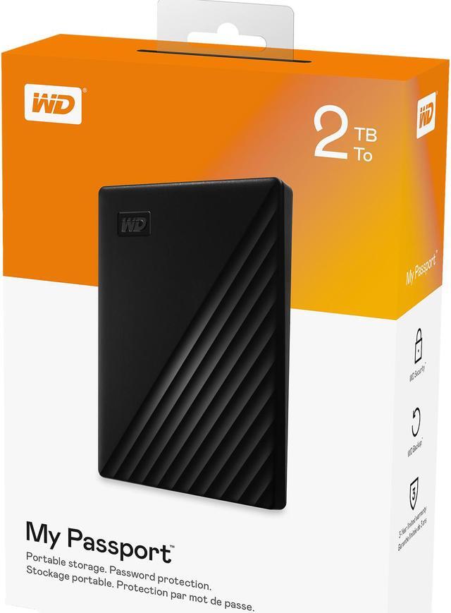 Alt view image 8 of 8 - WD 2TB My Passport Portable Storage External Hard Drive USB 3.2 for PC/MAC Black (WDBYVG0020BBK-WESN)