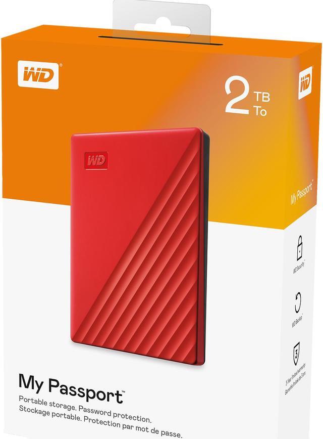 Alt view image 7 of 7 - WD 2TB My Passport Portable Storage External Hard Drive USB 3.2 for PC/MAC Red (WDBYVG0020BRD-WESN)