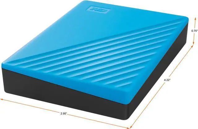 Alt view image 5 of 7 - WD 4TB My Passport Portable Storage External Hard Drive USB 3.2 for PC/MAC Blue (WDBPKJ0040BBL-WESN)