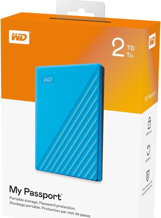 Alt view image 7 of 7 - WD 2TB My Passport Portable Storage External Hard Drive USB 3.2 for PC/MAC Blue (WDBYVG0020BBL-WESN)