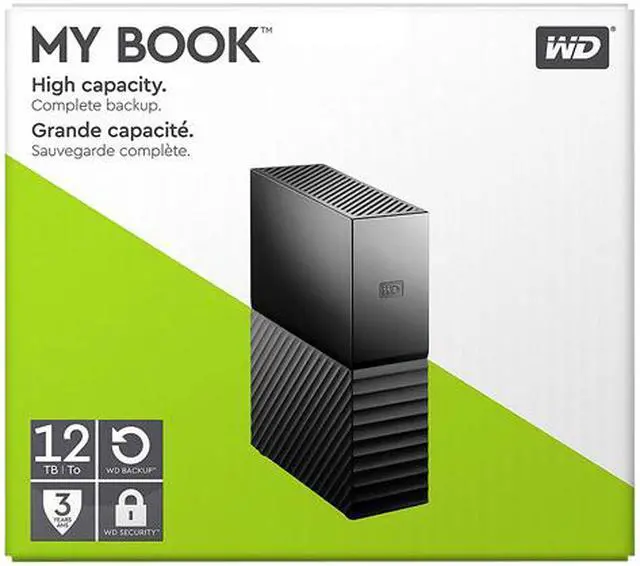 Alt view image 8 of 8 - WD My Book 12TB Desktop External Hard Drive for Windows/Mac/Laptop, USB 3.0 Black (WDBBGB0120HBK-NESN)