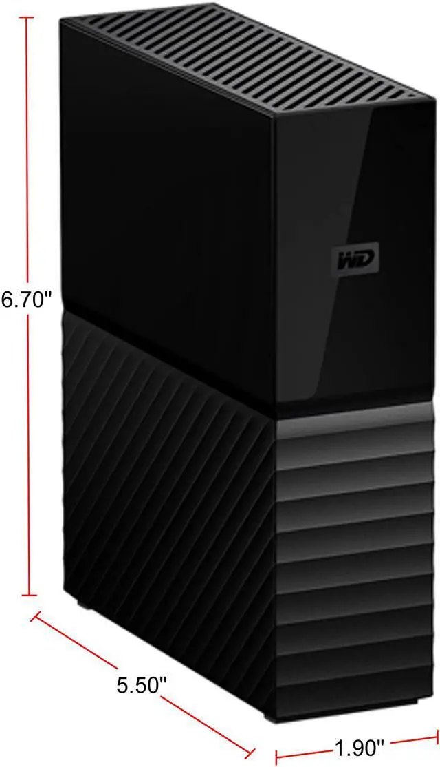 Alt view image 6 of 8 - WD My Book 12TB Desktop External Hard Drive for Windows/Mac/Laptop, USB 3.0 Black (WDBBGB0120HBK-NESN)