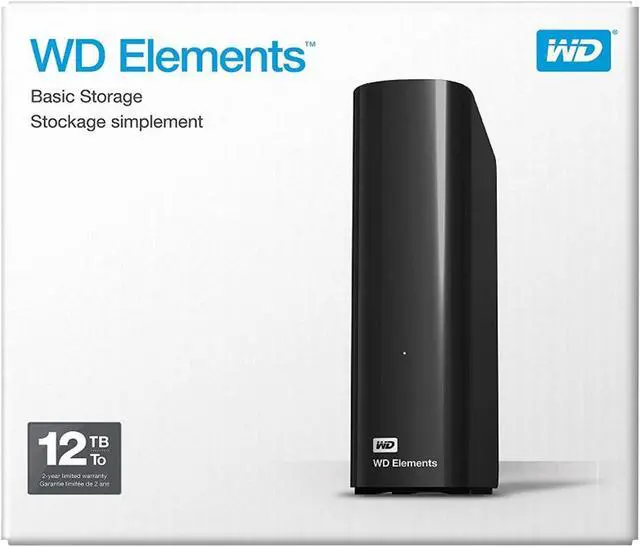 Alt view image 7 of 7 - WD Elements 12TB USB 3.0 Desktop External Hard Drive WDBWLG0120HBK-NESN Black