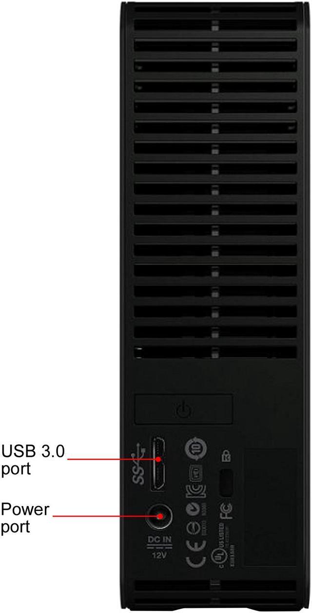 Alt view image 6 of 7 - WD Elements 12TB USB 3.0 Desktop External Hard Drive WDBWLG0120HBK-NESN Black