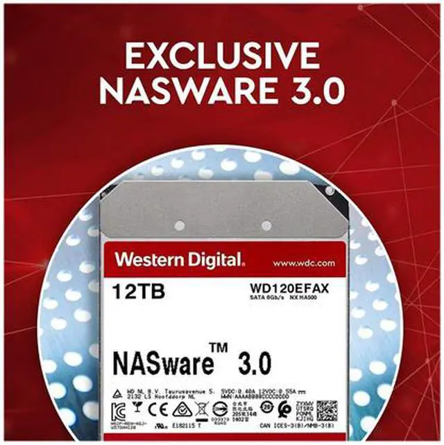 Alt view image 5 of 6 - WD Red 3TB NAS Internal Hard Drive - 5400 RPM Class, SATA 6Gb/s, SMR, 256MB Cache, 3.5" - WD30EFAX